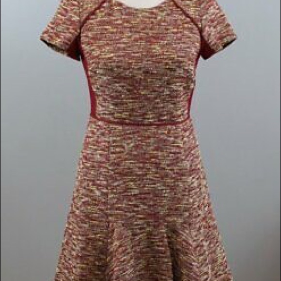 || J. CREW ||  WINE TWEED CAP SLEEVE DRESS - Picture 7 of 8